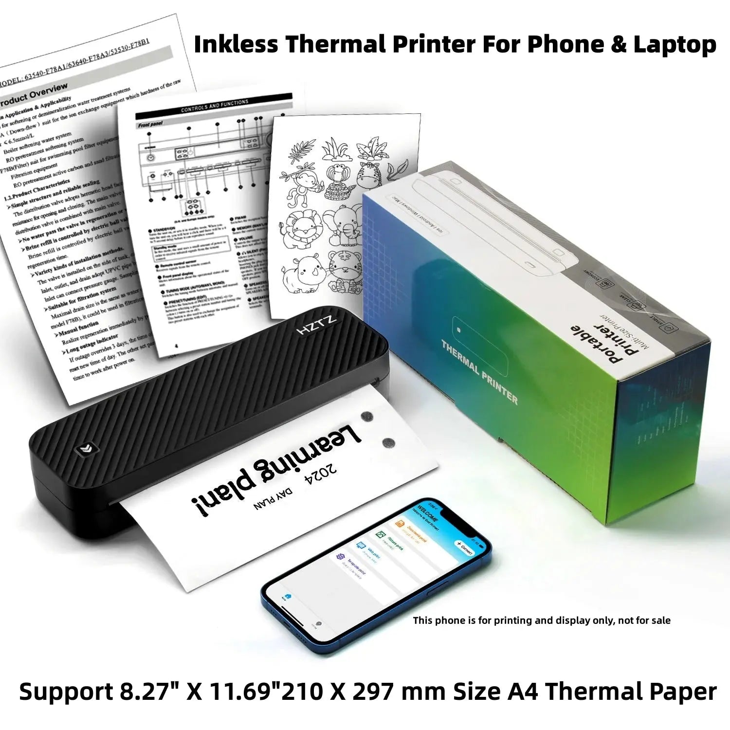 A4 Portable Printer Wireless Mobile Printer True Value