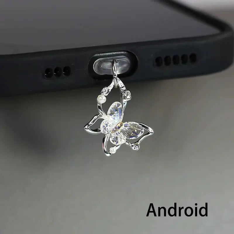 Beautiful Butterfly Phone Dust plug Accessories Decoration True Value