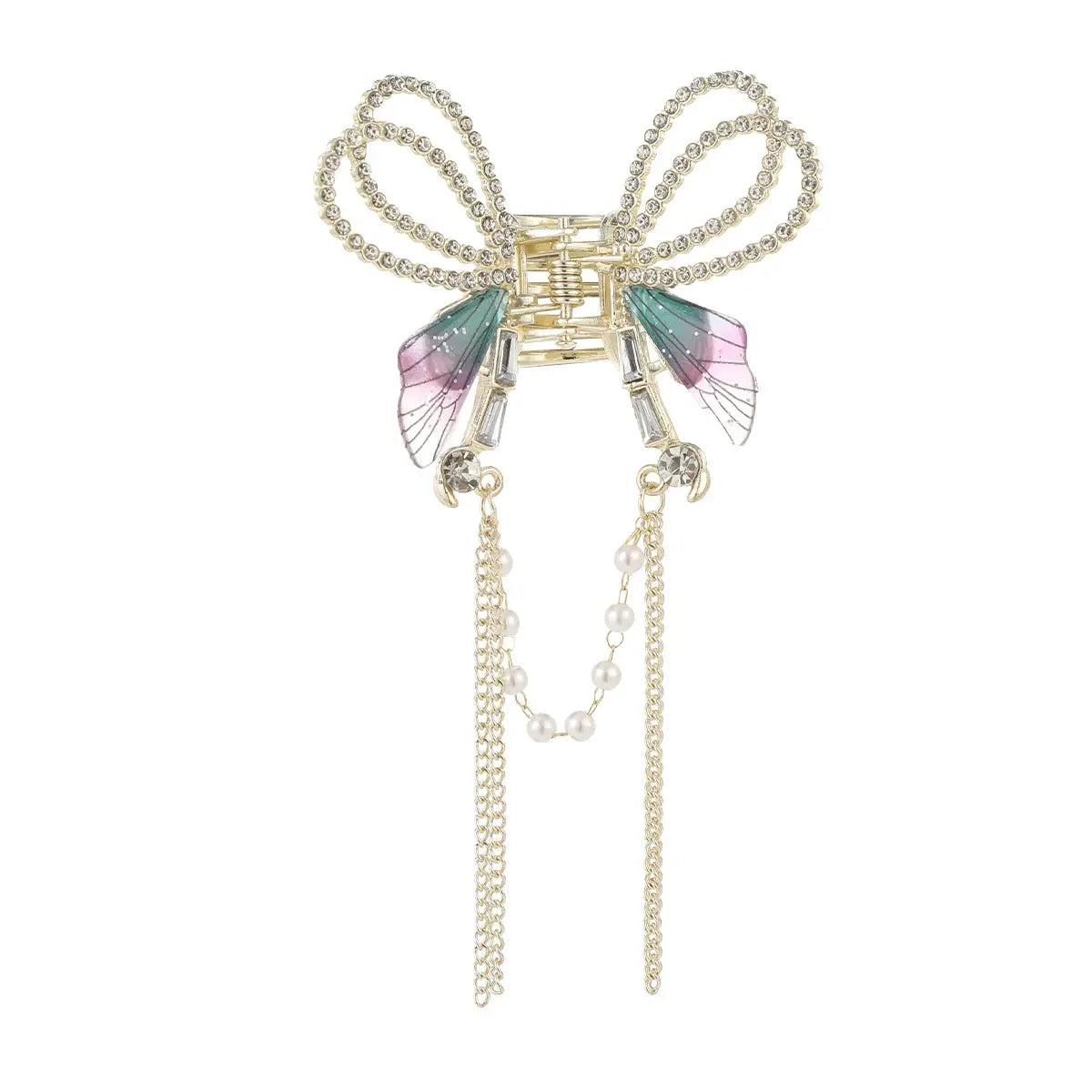 Simple Hair Claw Clip Butterfly Pearl Tassel Hair Clip True Value