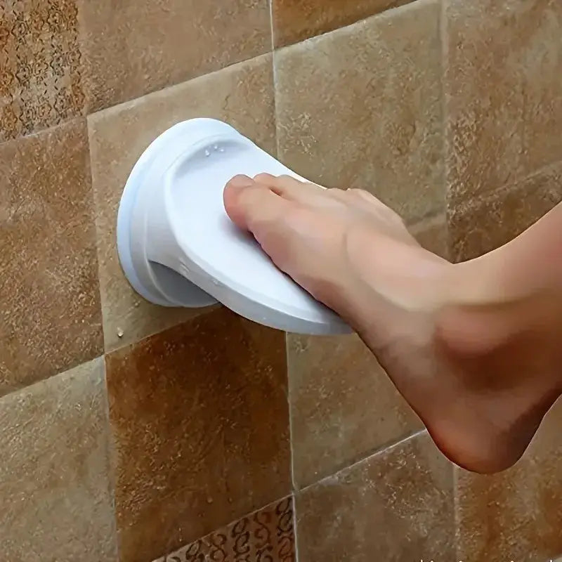 White Non-Slip Suction Foot Rest for Shower – Removable True Value