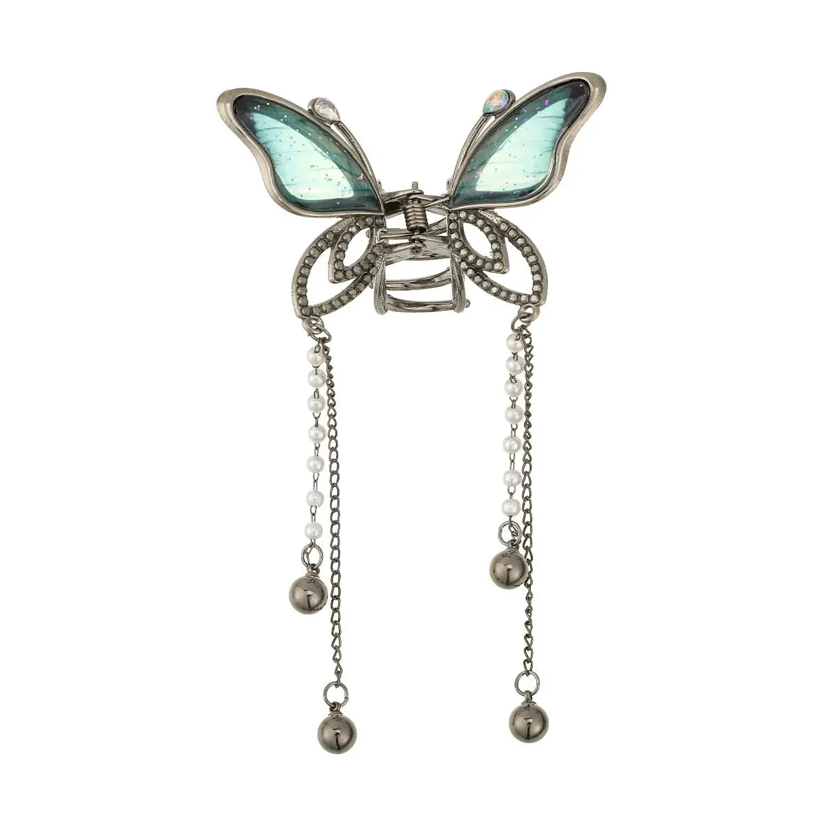 Simple Hair Claw Clip Butterfly Pearl Tassel Hair Clip True Value