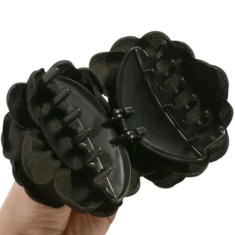 Sweat Medium Size Cotton Fabric Rose Flower Hair clips True Value