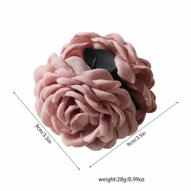Sweat Medium Size Cotton Fabric Rose Flower Hair clips True Value
