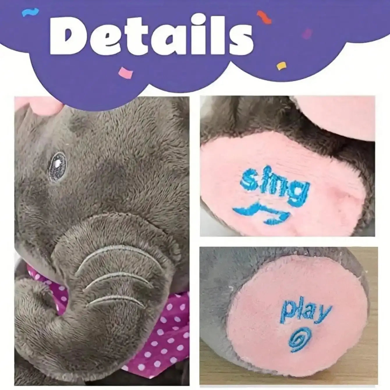 Musical Dancing Elephant Plush True Value