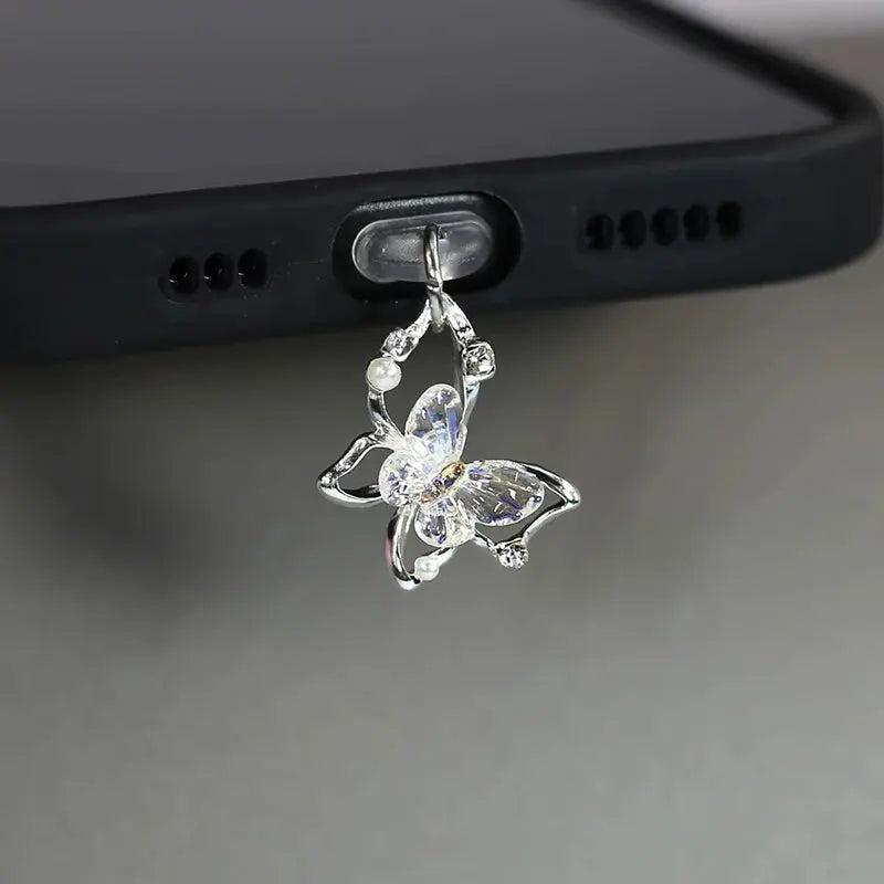 Beautiful Butterfly Phone Dust plug Accessories Decoration True Value