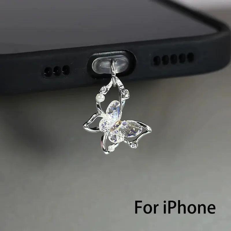 Beautiful Butterfly Phone Dust plug Accessories Decoration True Value