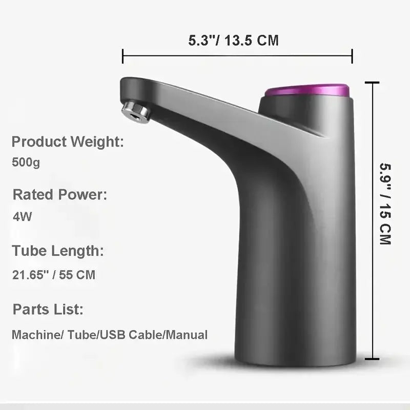 Portable 5-gallon Water Dispenser, with USB Charging-Automatic True Value